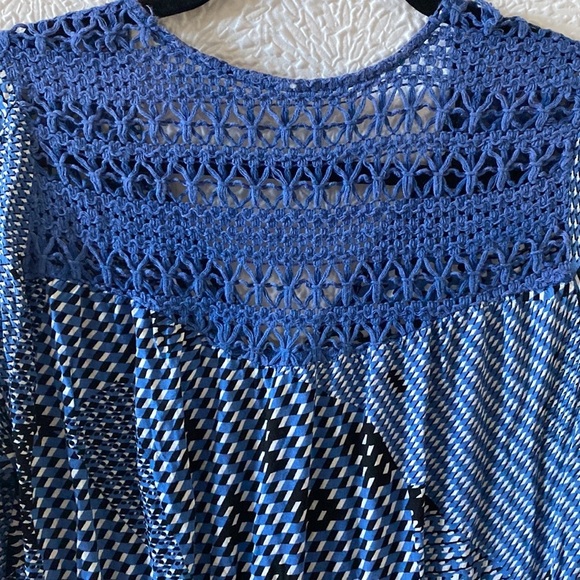 Flowy Boho Crochet Detail Split Hem Floral Maxi Dress - Picture 8 of 16